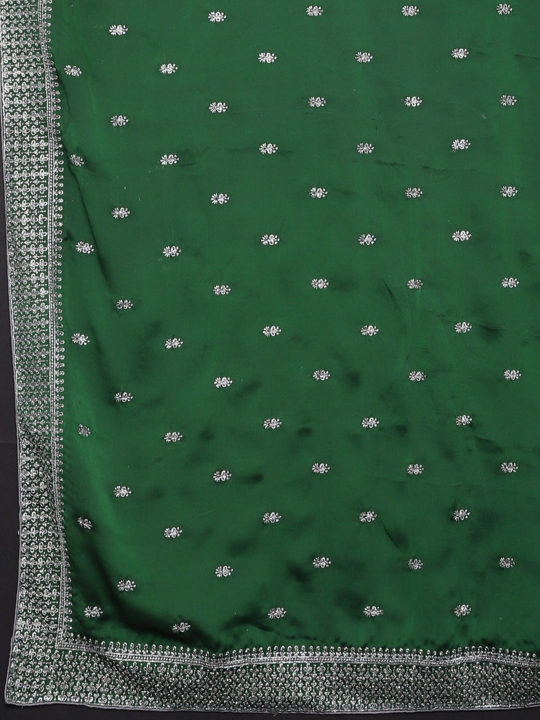 Neeru's Green Zari Saree With Blouse