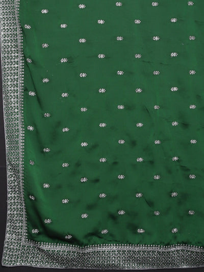 Neeru's Green Zari Saree With Blouse