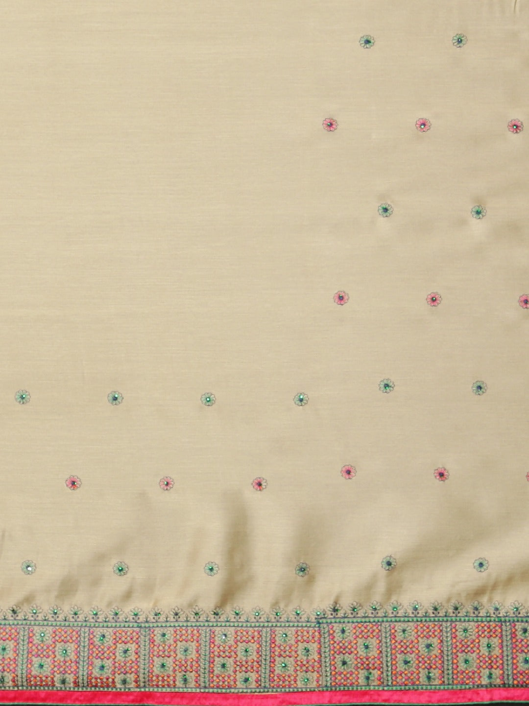 Neeru's Beige Color Chiffon Fabric Saree