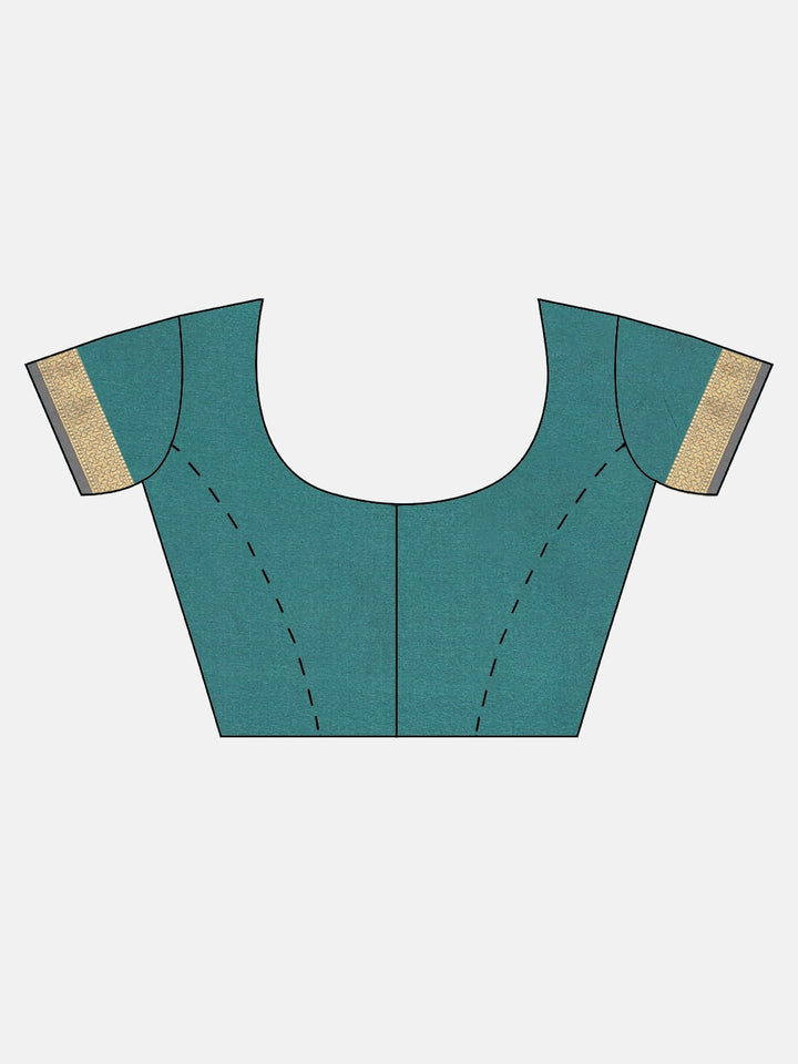 Neerus Orange Textured Saree With Blouse