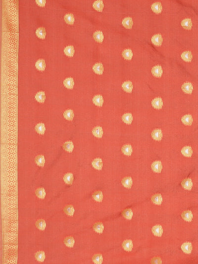 Neeru's Beige Textured Saree With Blouse