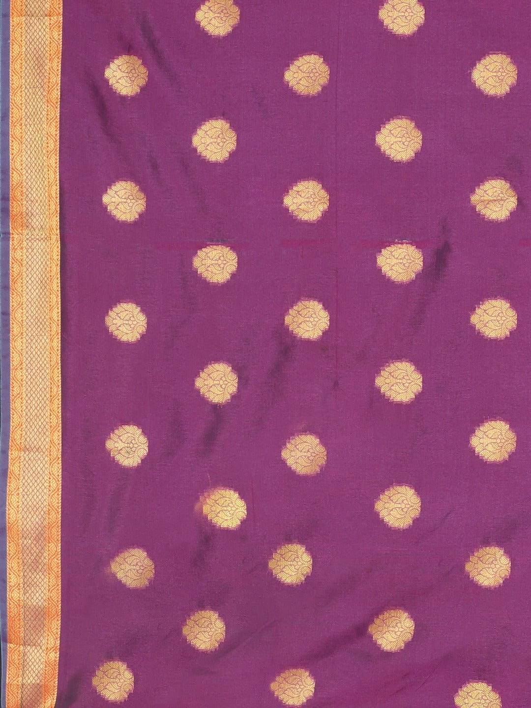 Neerus Blue Textured Saree With Blouse