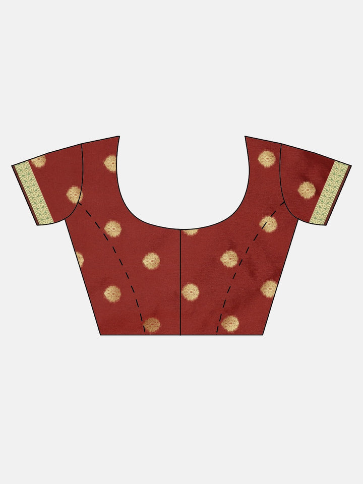 Neerus Blue Textured Saree With Blouse