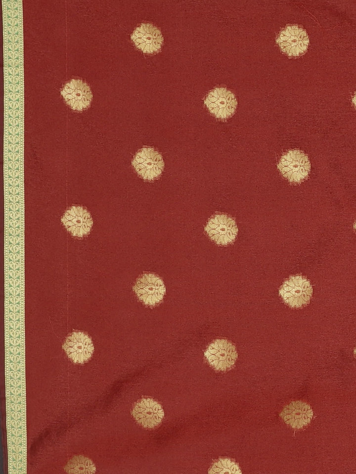 Neerus Blue Textured Saree With Blouse