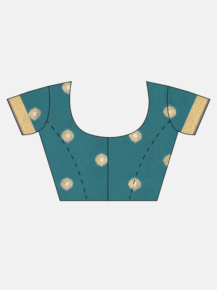 Neerus Orange Textured Saree With Blouse