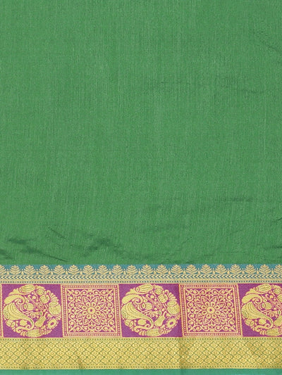 Neeru's Green Textured Saree With Blouse
