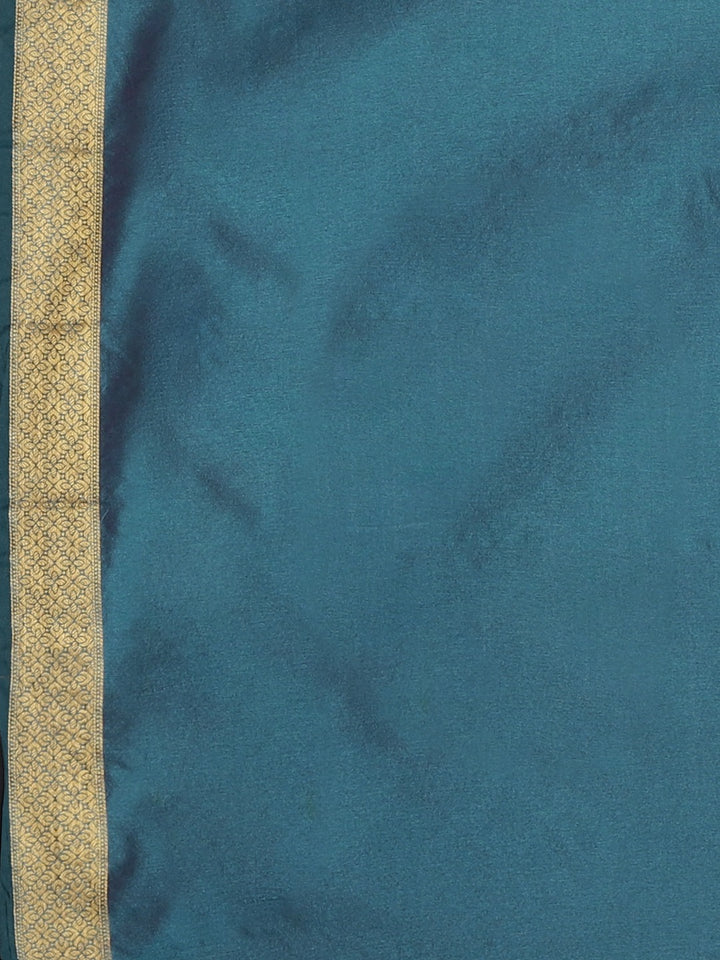 Neerus Pink Textured Saree With Blouse