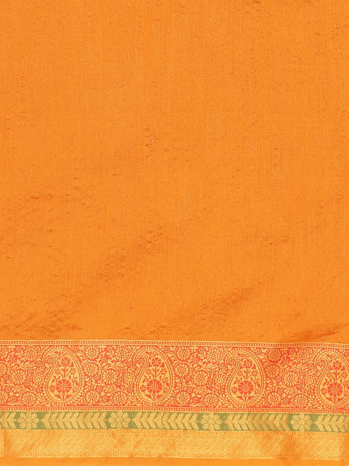 Neerus Amber Textured Saree With Blouse
