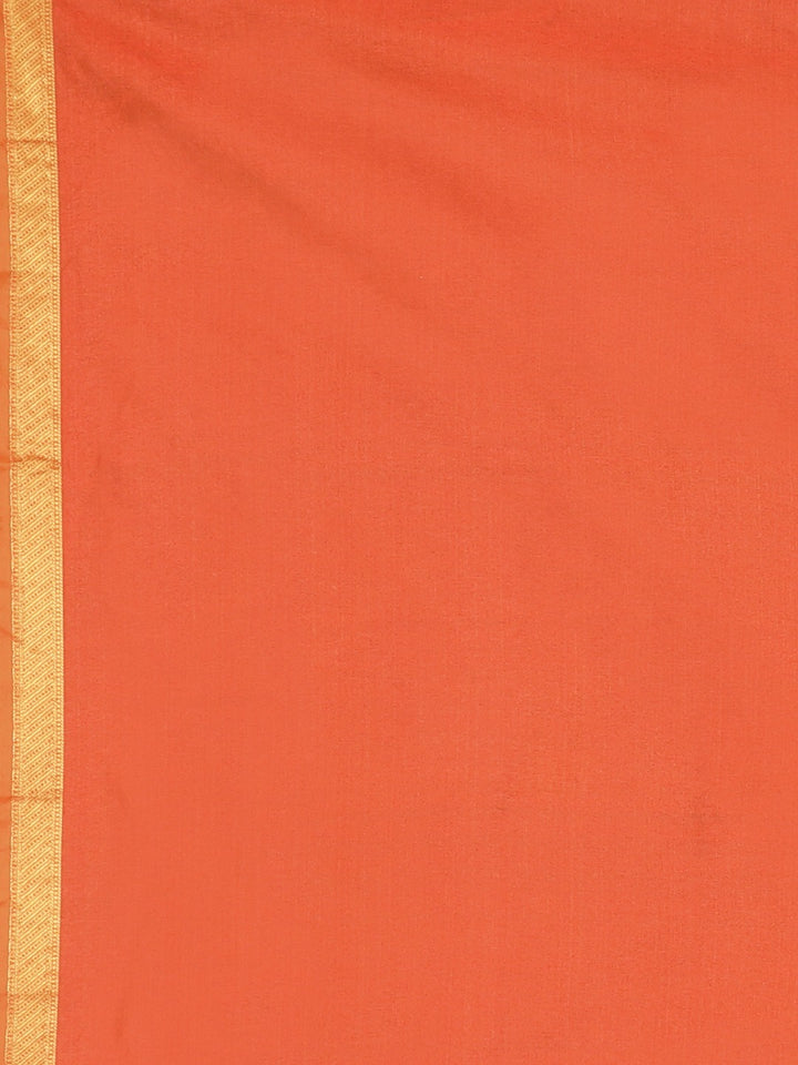 Neerus Amber Textured Saree With Blouse