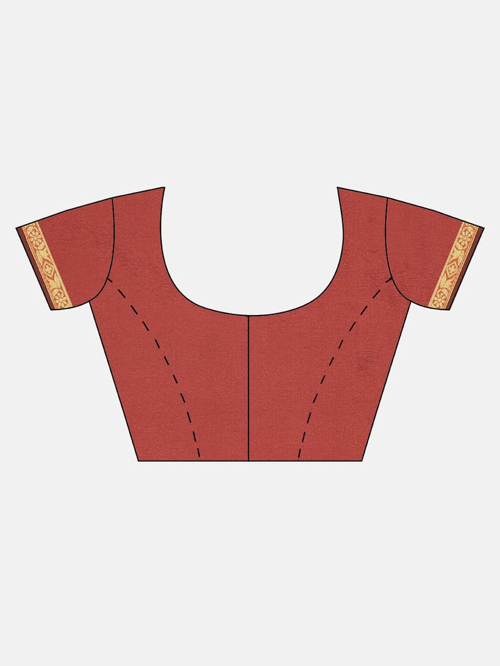 Neerus Blue Textured Saree With Blouse