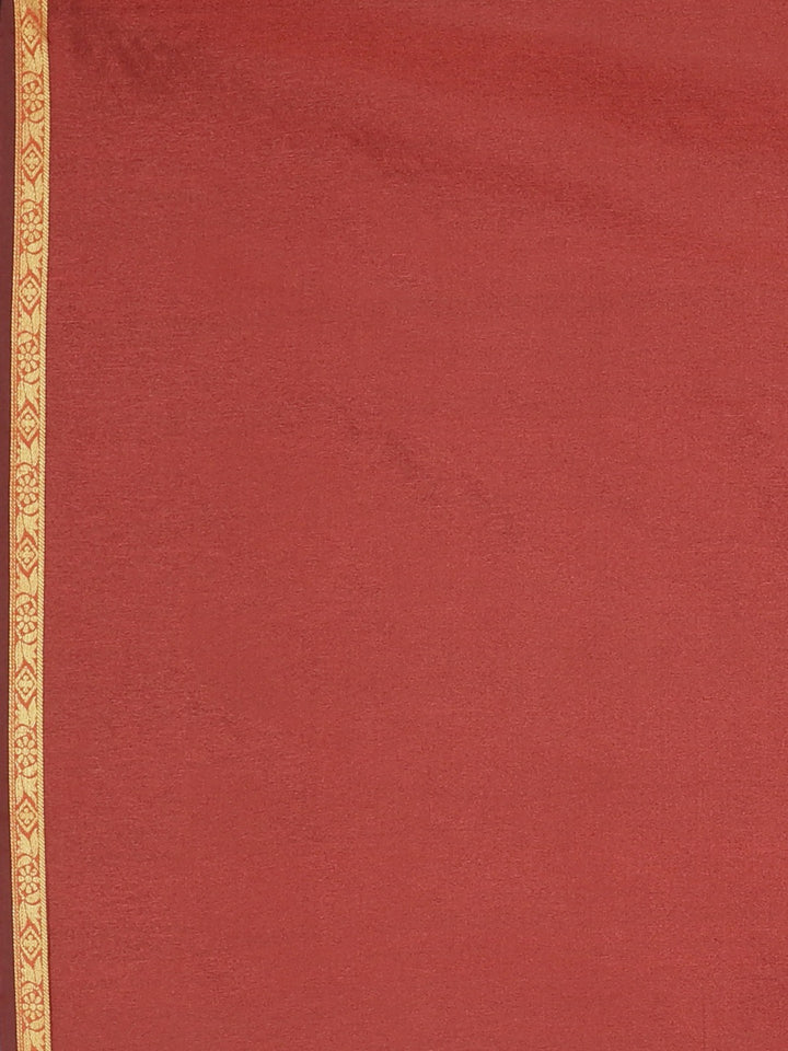 Neerus Blue Textured Saree With Blouse