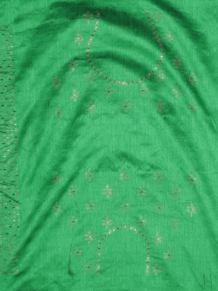 Neerus Red Embroidered Saree With Blouse