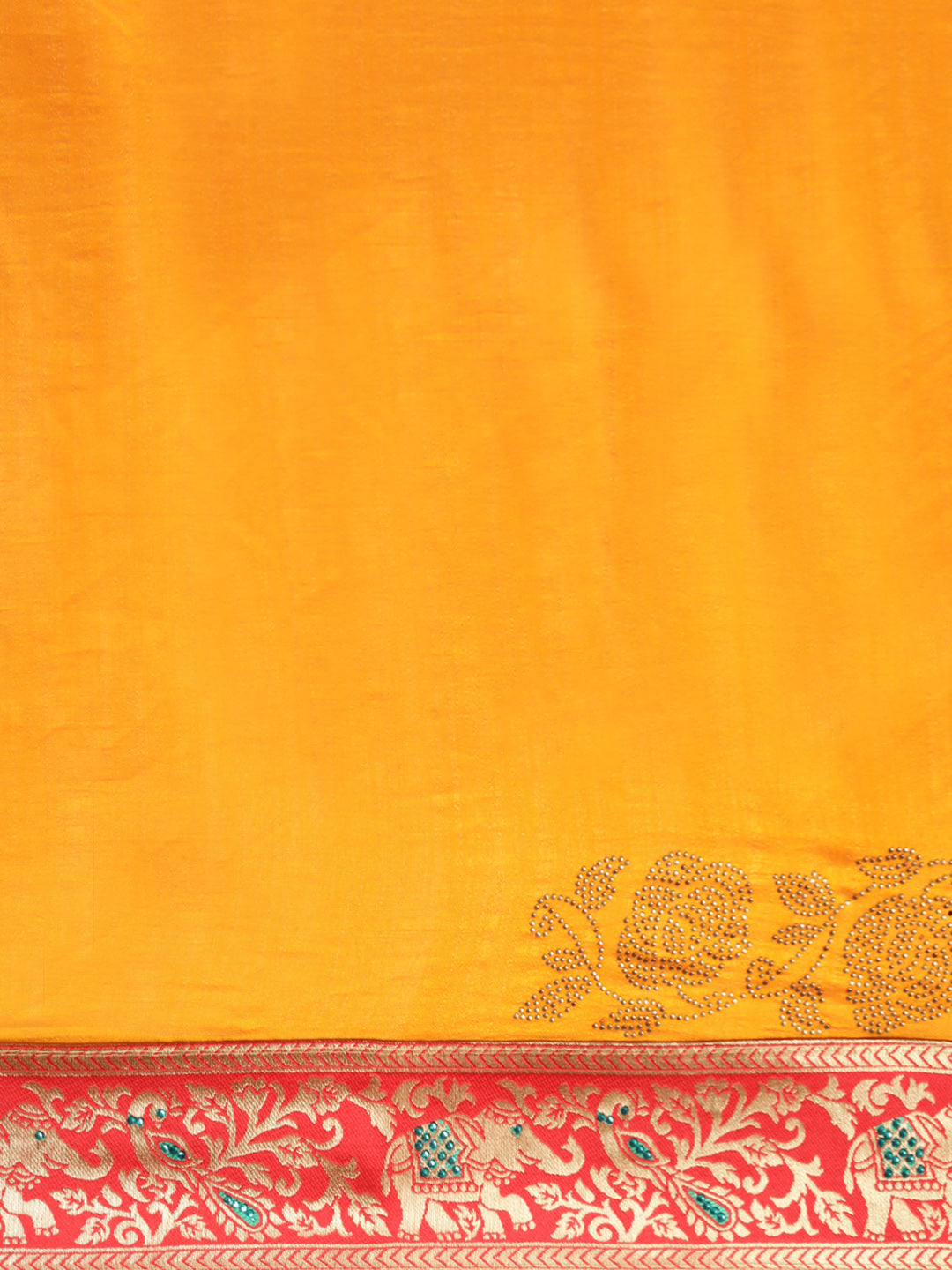 Neeru's Yellow Textured Saree With Blouse