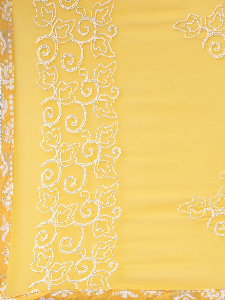 Neerus Yellow printed maxi dress - detail view 2