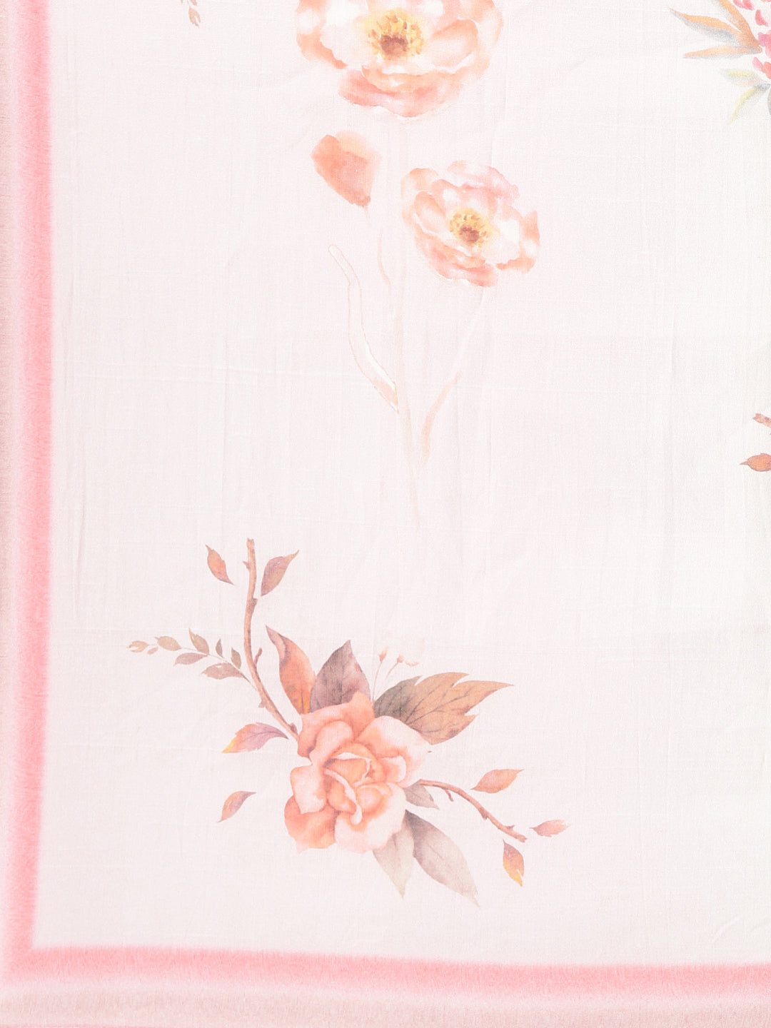 Neerus Pink printed straight kurta set with trouser and dupatta - detail view 4