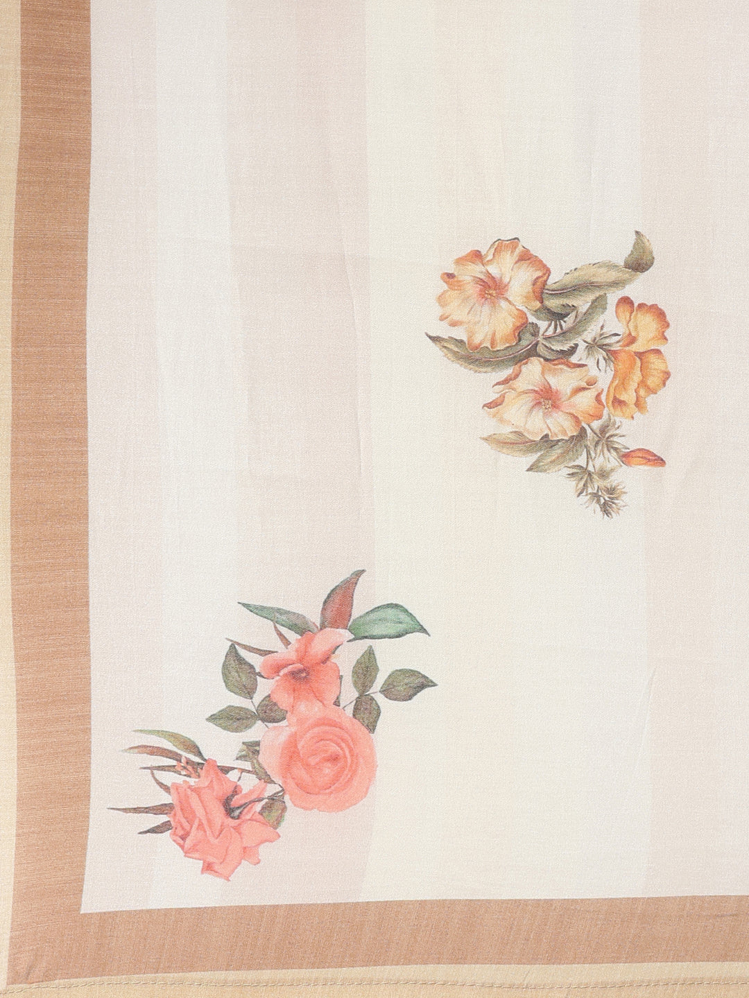 Neerus Orange embroidered kurta set with trouser and dupatta - detail view 4