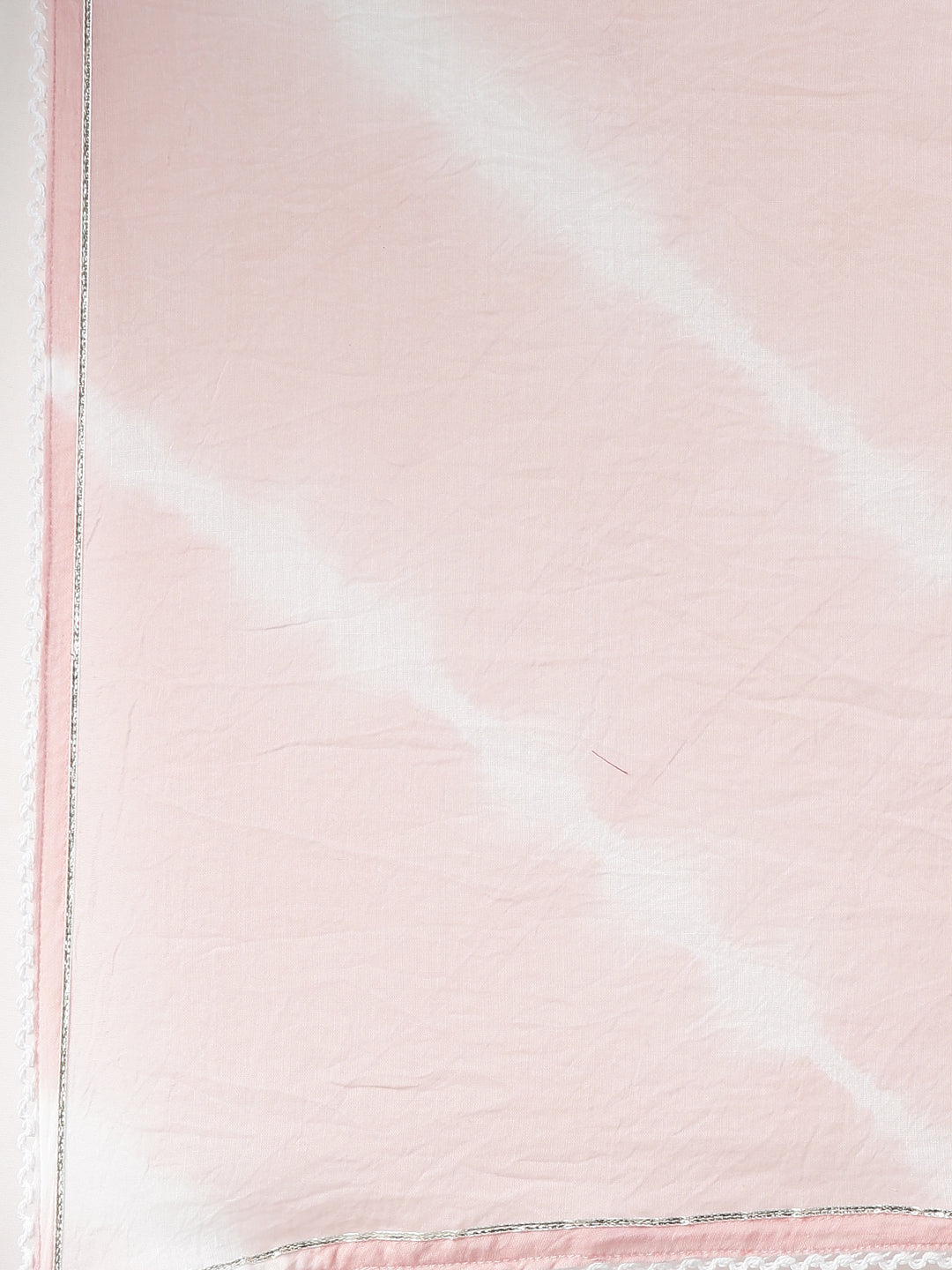 Neerus Pink printed kurta set with trouser and dupatta - detail view 5