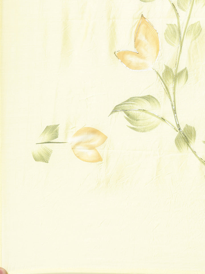 Neerus Women Lemon Printed Calf Length Kurta And Trousers With Dupatta