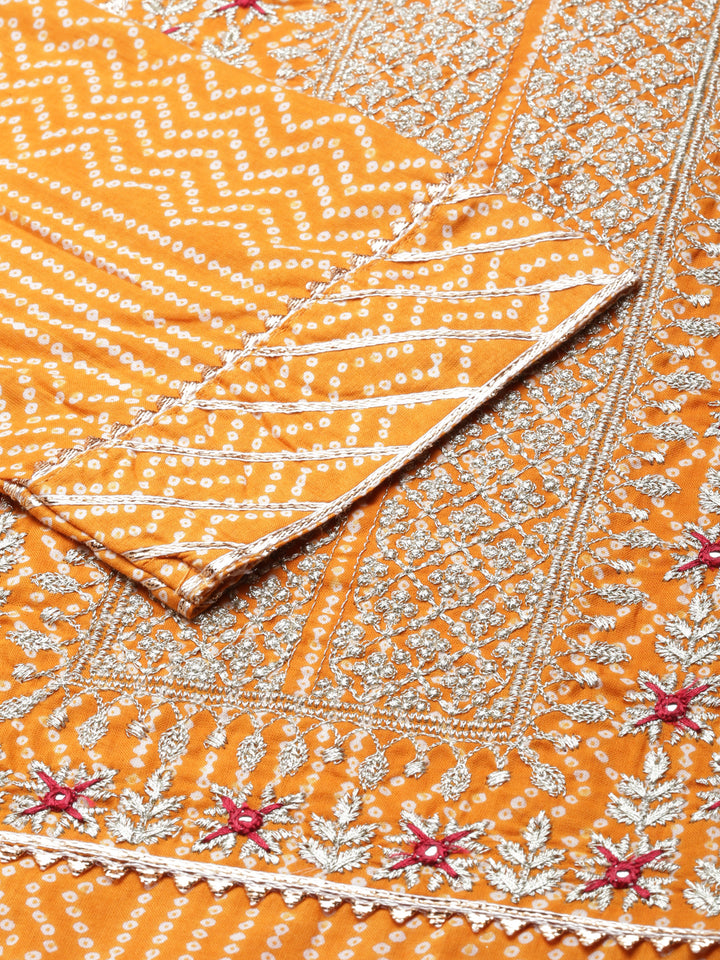 Neerus Yellow cotton printed straight kurti - detail view 1