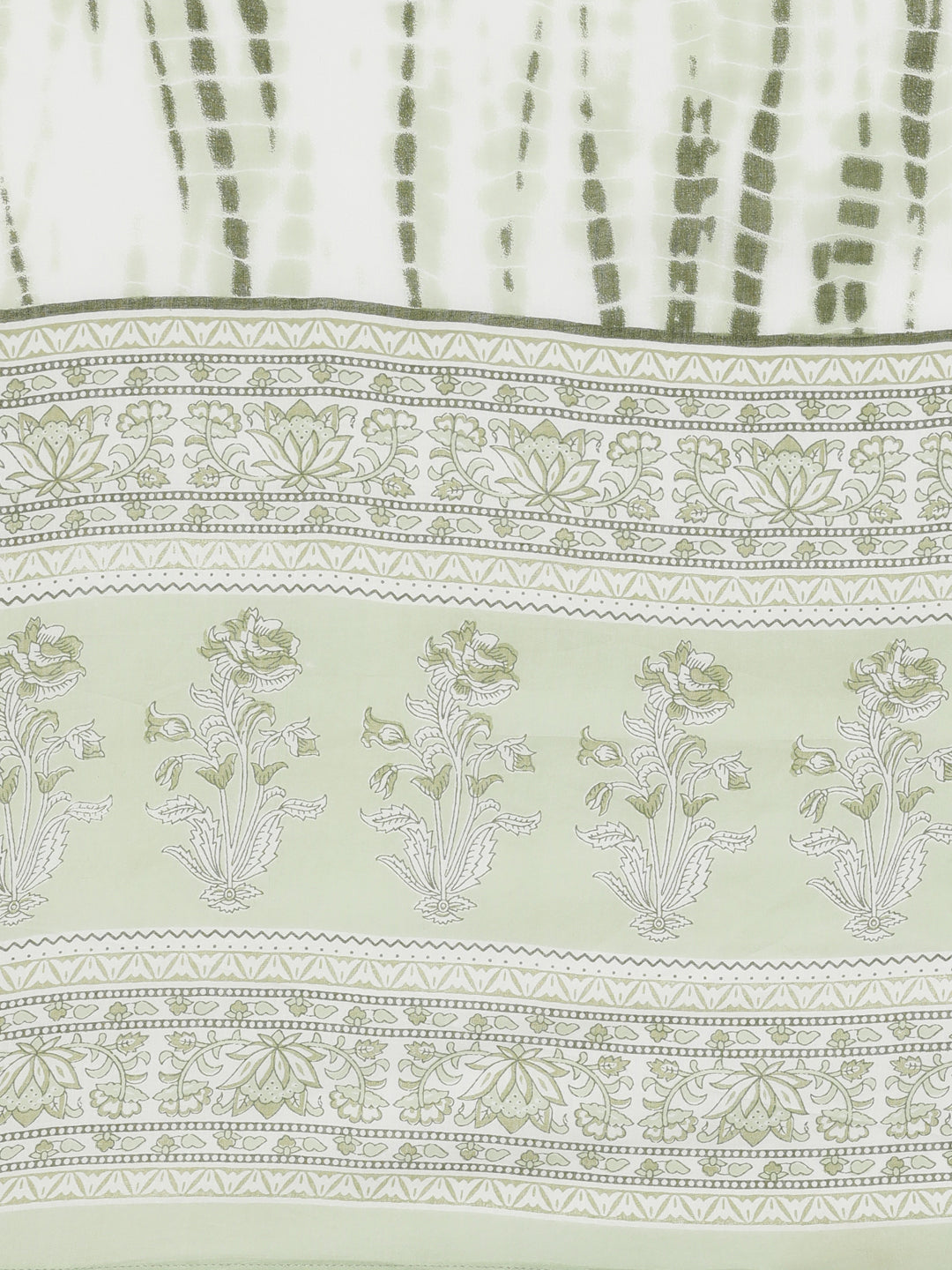 Neerus Green Regular Calf Length Printed Kurta Printed Trousers With Dupatta