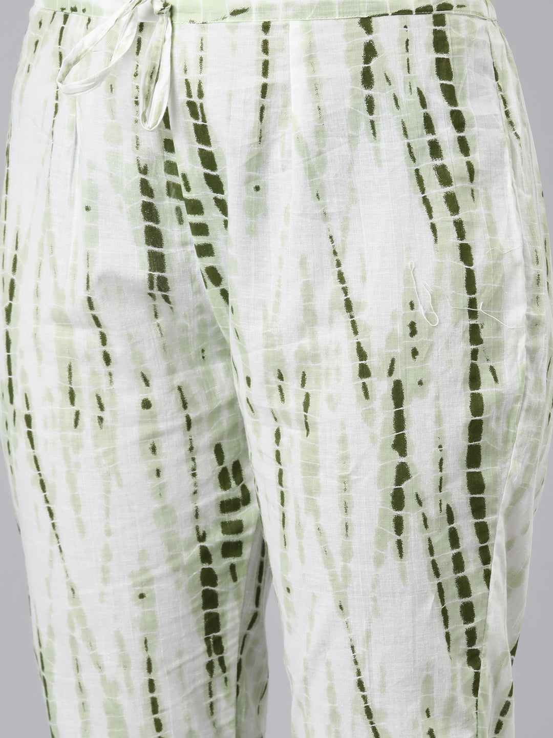 Neerus Green Regular Calf Length Printed Kurta Printed Trousers With Dupatta