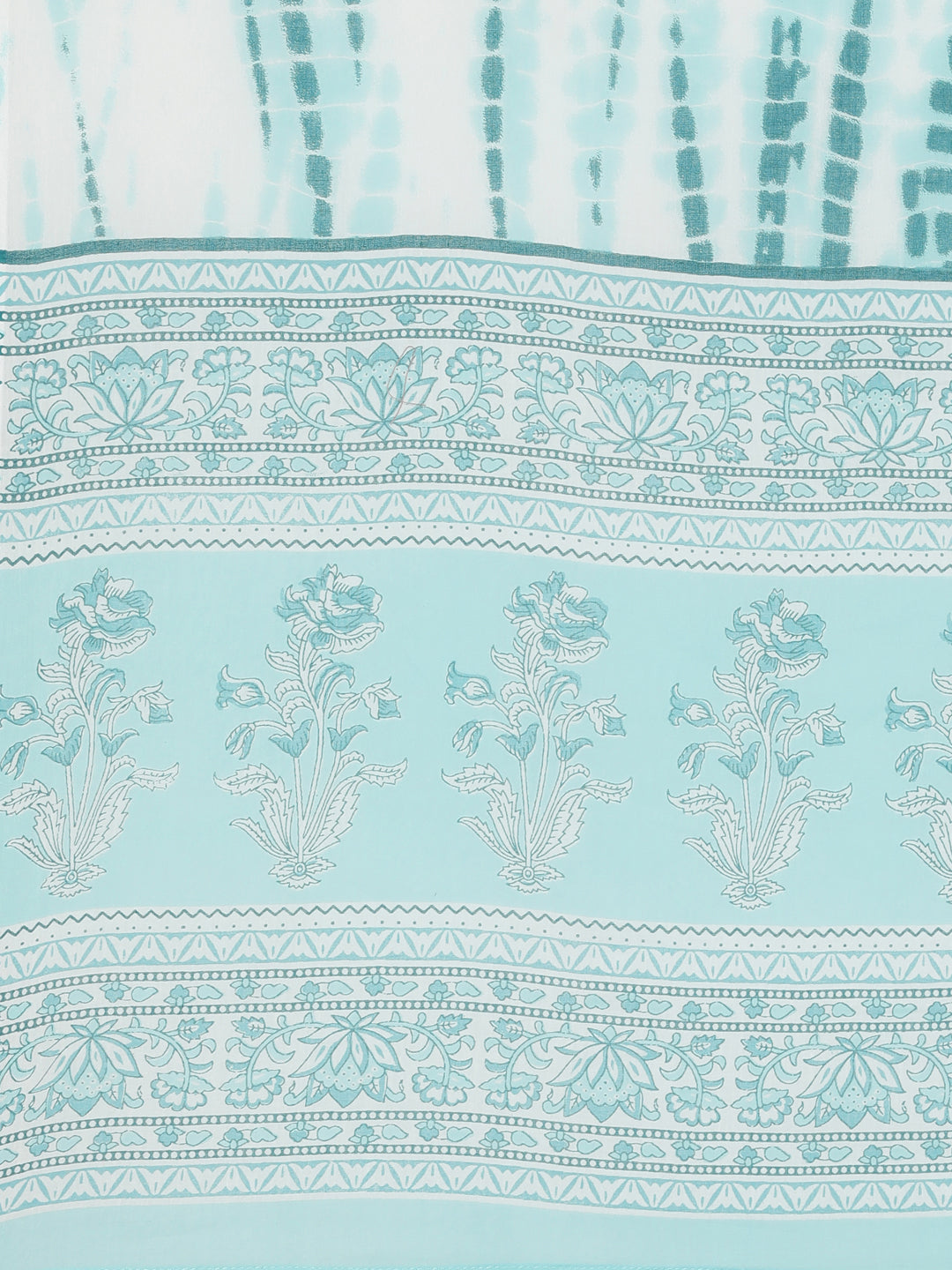 Neerus Sea Green Regular Calf Length Printed Kurta Printed Trousers With Dupatta