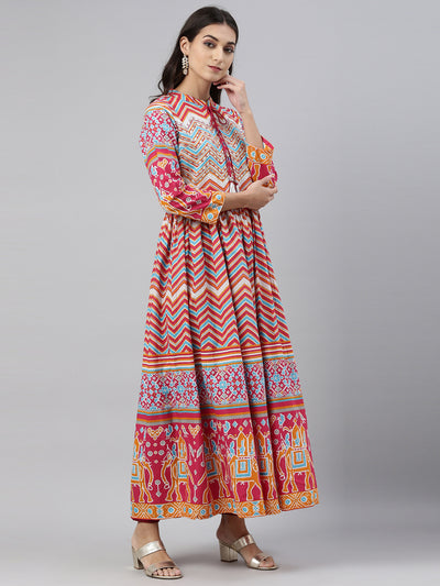 Neeru's Printed Color Cotton Fabric Tunic