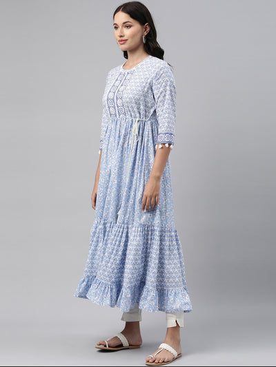 Neeru'S Blue Color, Cotton Fabric Tunic
