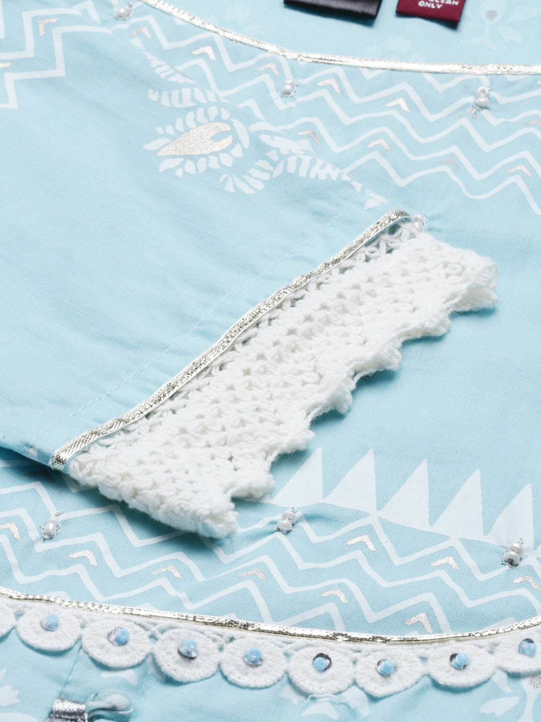 Neerus Ferozi Color Cotton Fabric Tunic