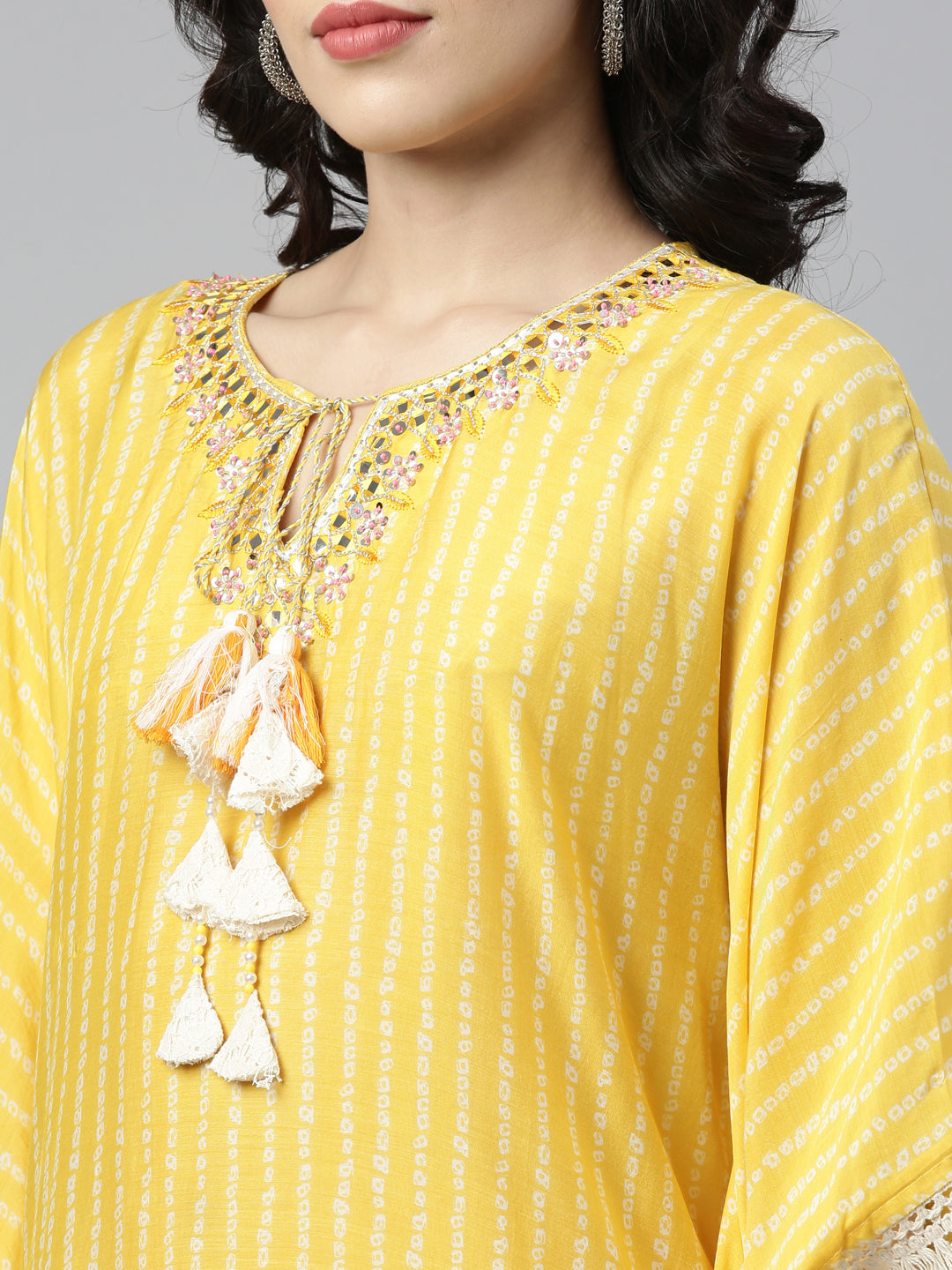 Neerus Yellow Color Muslin Fabric Kurta