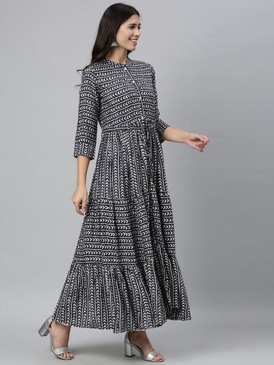 Neeru'S NAVY BLUE color, RAYON fabric Kurta