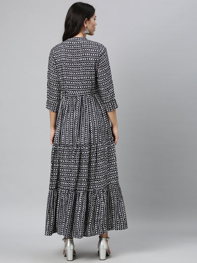 Neeru'S NAVY BLUE color, RAYON fabric Kurta