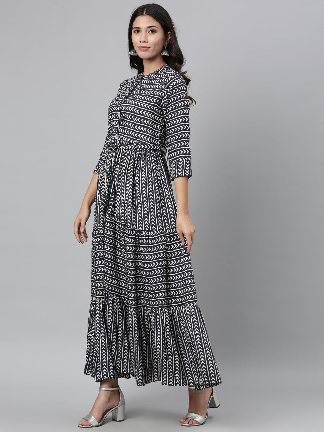 Neeru'S NAVY BLUE color, RAYON fabric Kurta