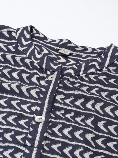 Neeru'S NAVY BLUE color, RAYON fabric Kurta