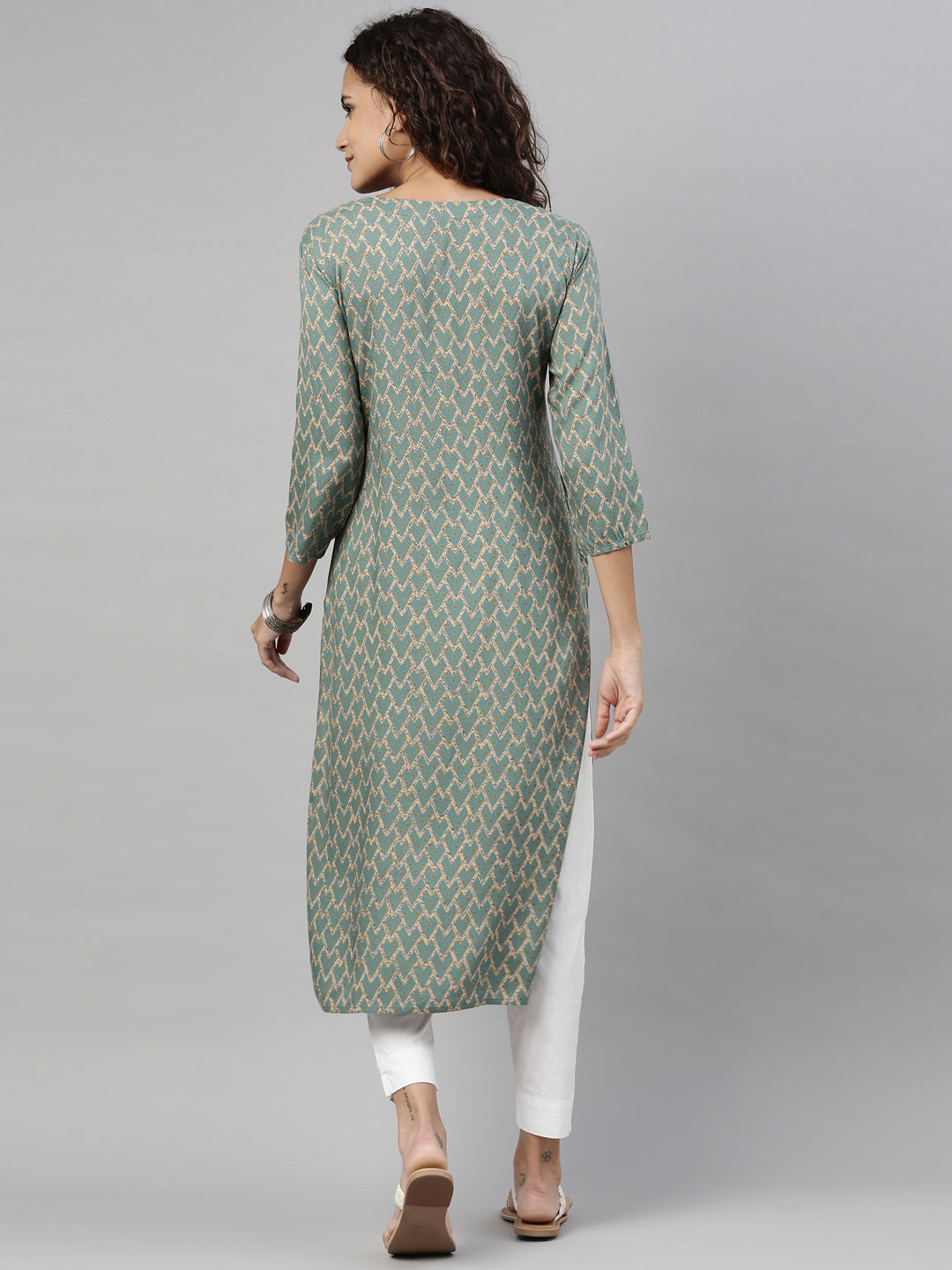 Neeru'S RAMA color, RAYON fabric Kurta
