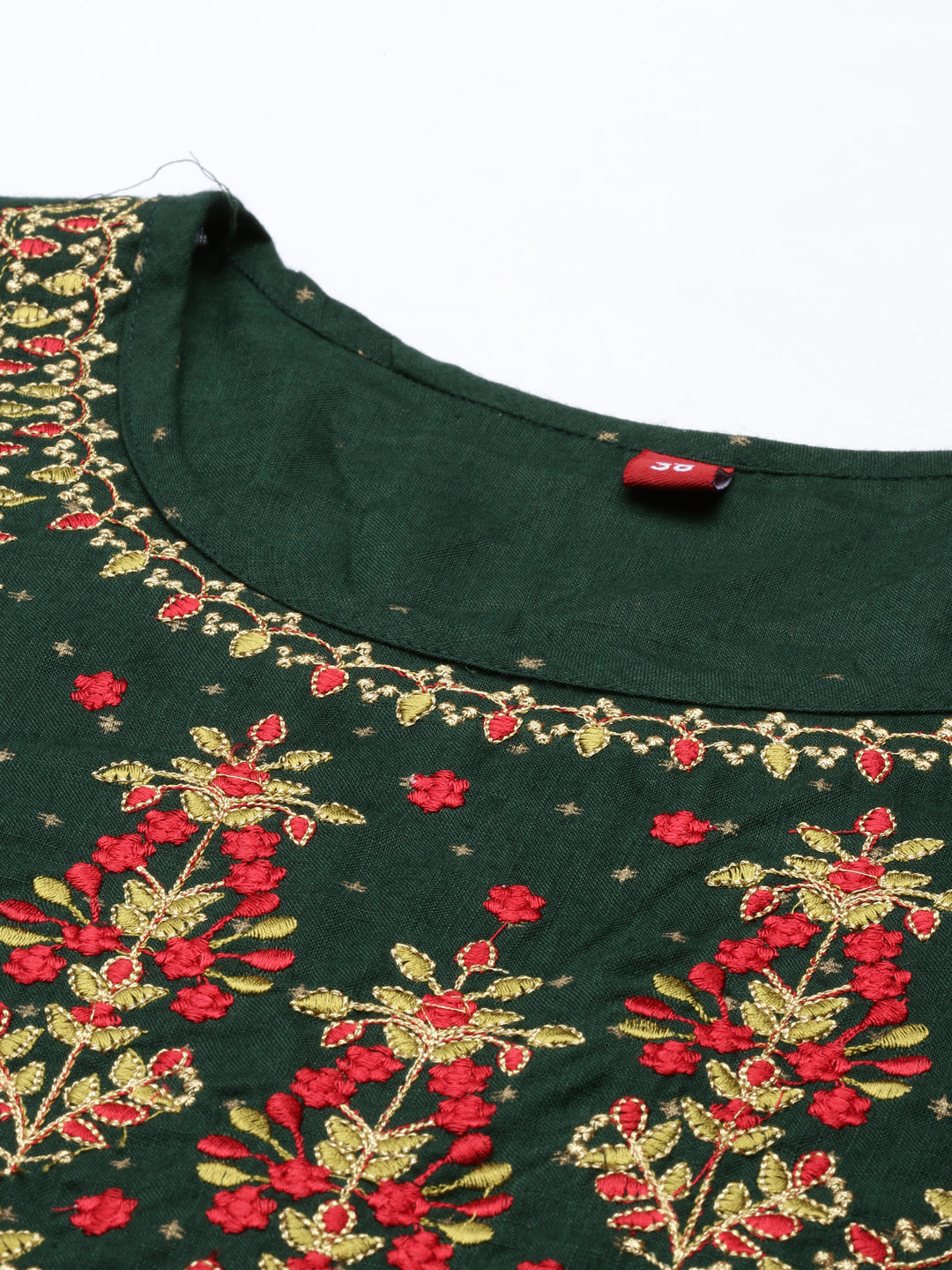Neeru's Olive Color Slub Rayon Fabric Kurta