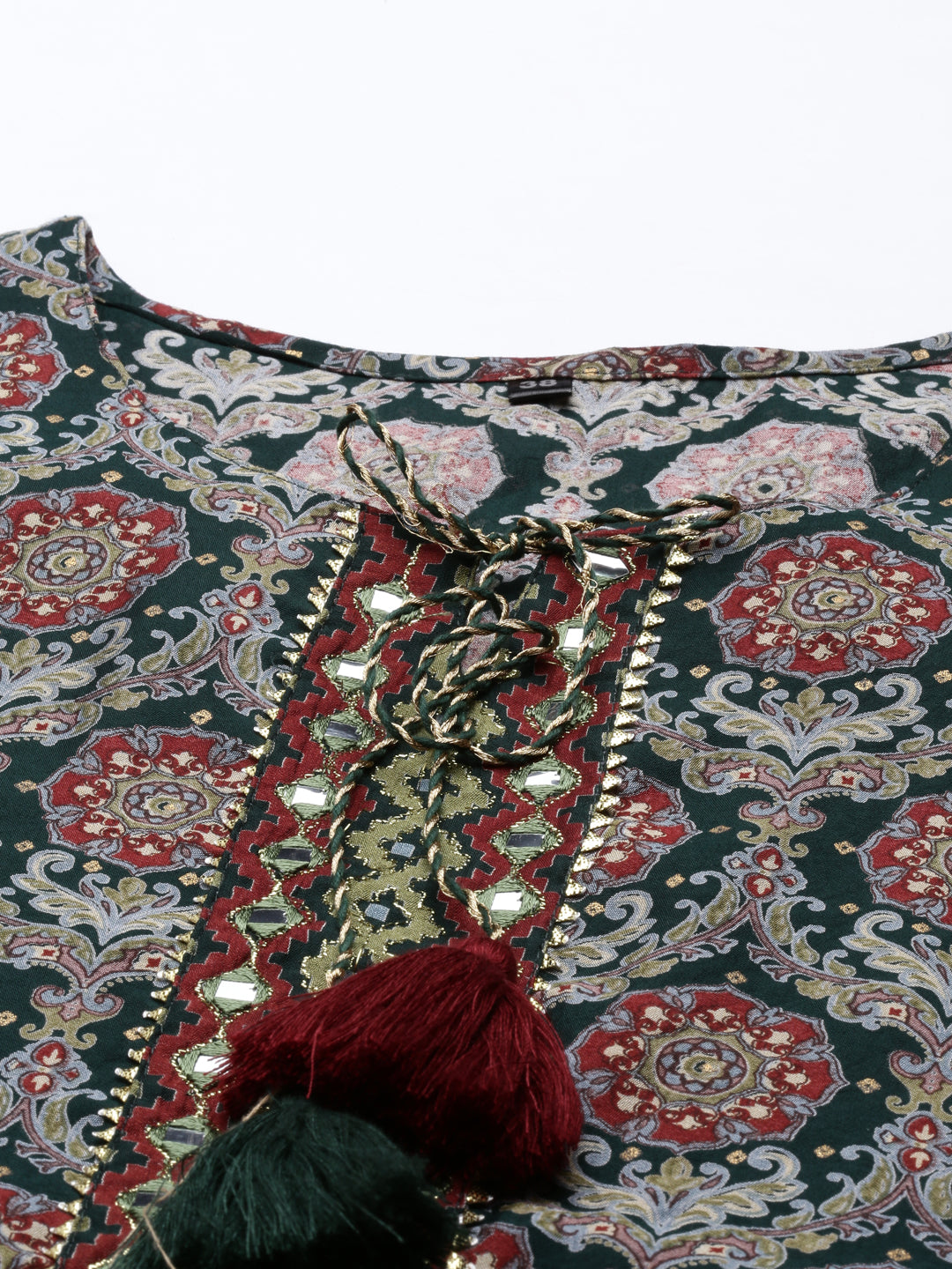 Neerus Green Color Rayon Fabric Kurta