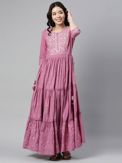 Neeru'S LAVENDER color, COTTON fabric Kurta