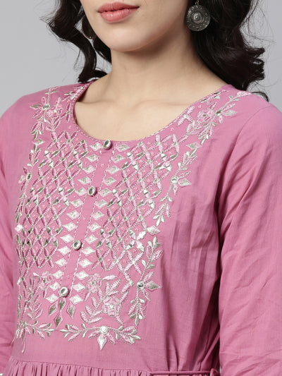 Neeru'S LAVENDER color, COTTON fabric Kurta
