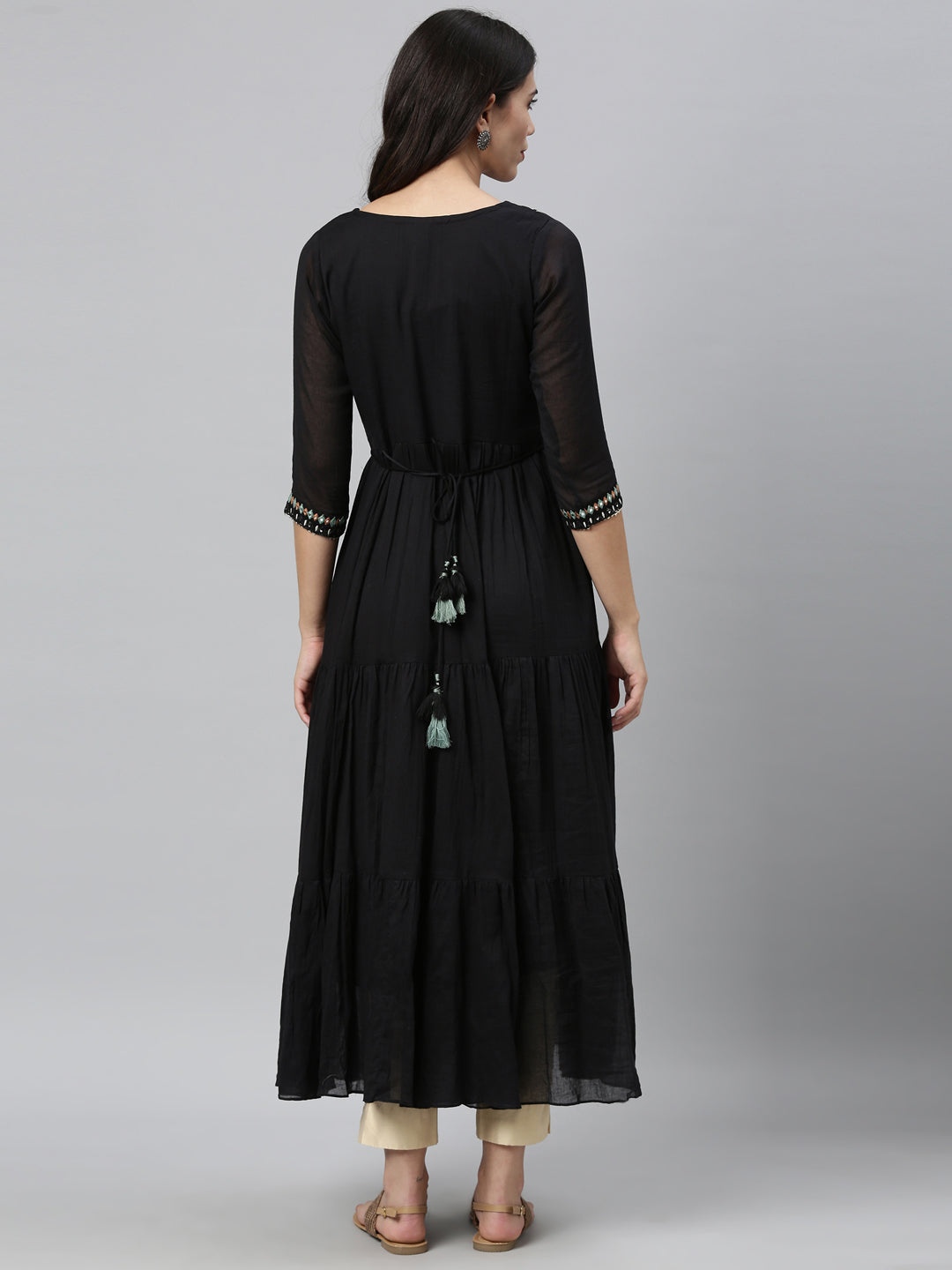 Neeru'S BLACK color, COTTON fabric Kurta