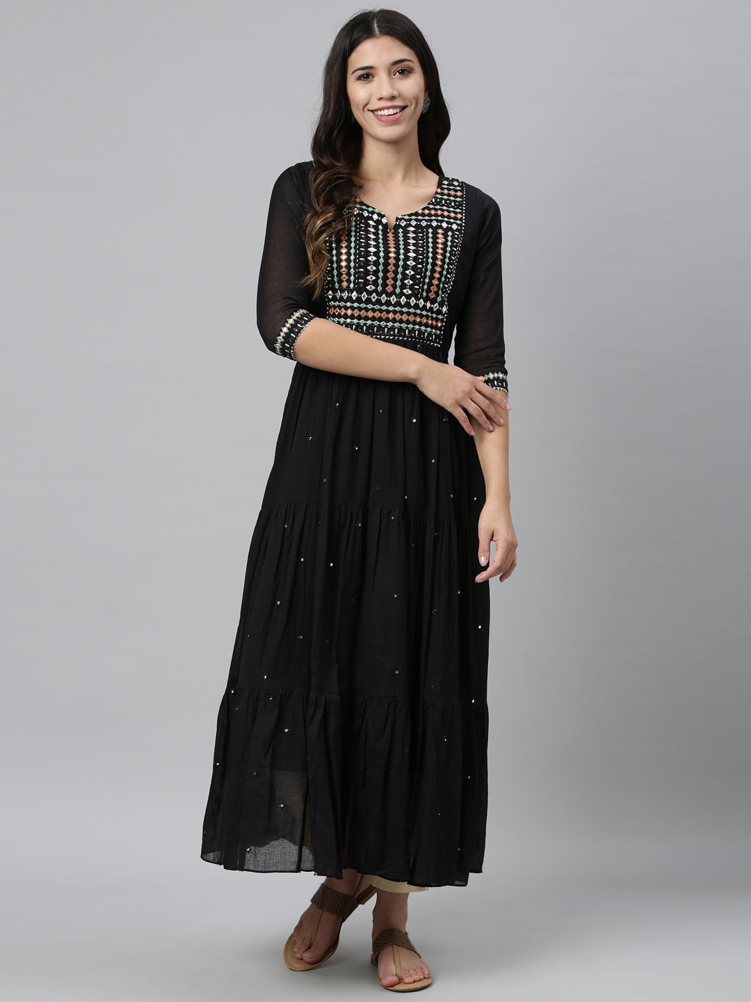 Neeru'S BLACK color, COTTON fabric Kurta