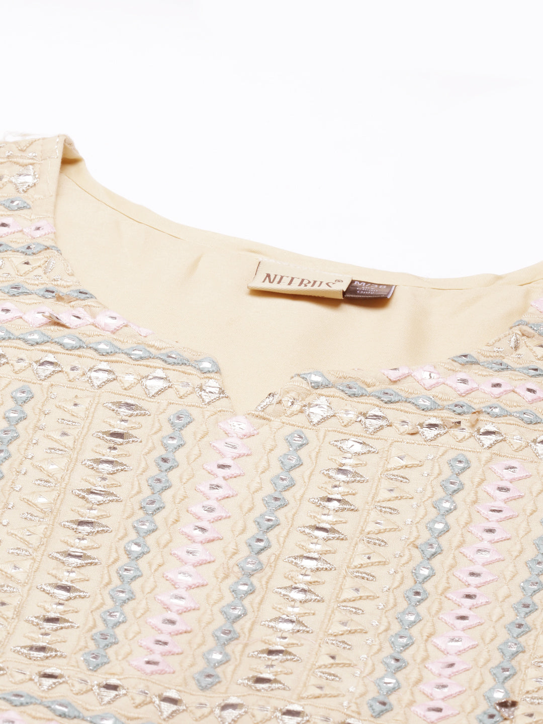 Neeru'S CREAM color, COTTON fabric Kurta