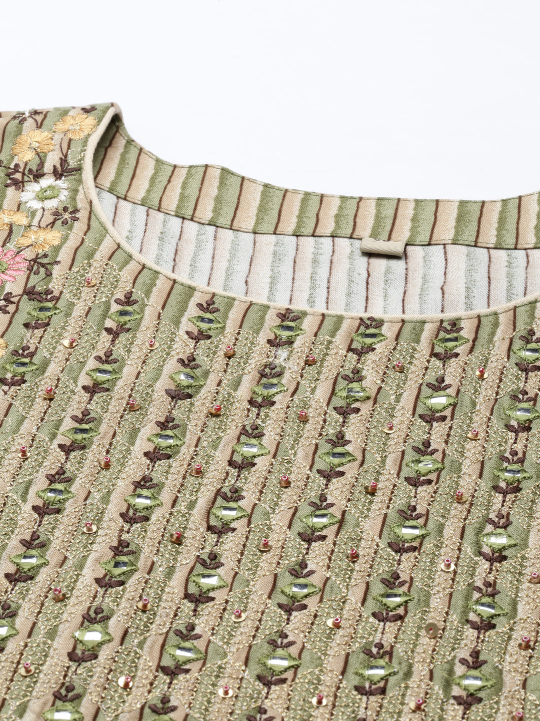 Neerus Green Color Rayon Fabric Kurta