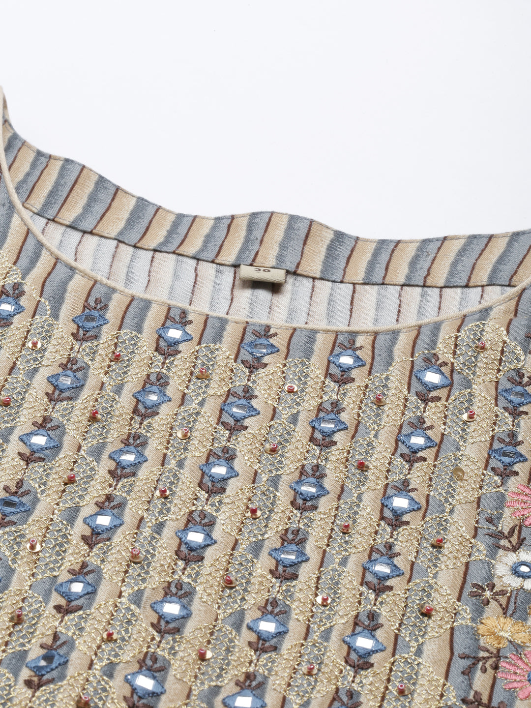 Neerus Grey Color Rayon Fabric Kurta
