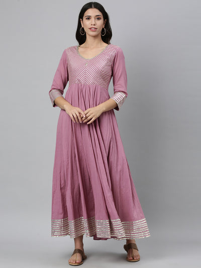 Neeru'S ONION color, COTTON fabric Kurta