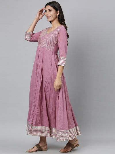 Neeru'S ONION color, COTTON fabric Kurta