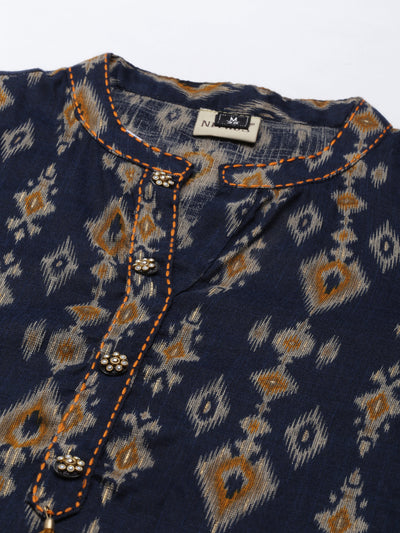 Neeru'S Navy Blue Color Rayon Fabric Kurta