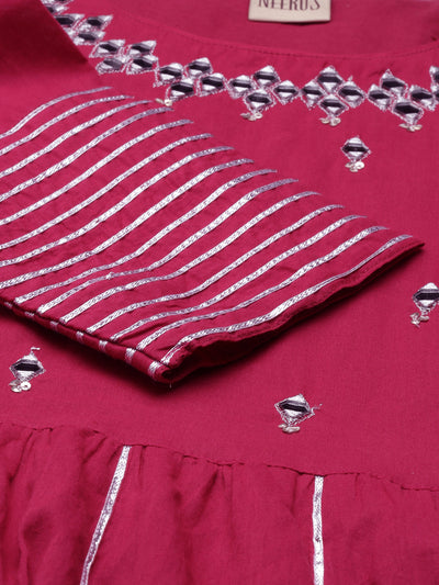 Neeru'S RANI PINK color, COTTON fabric Kurta