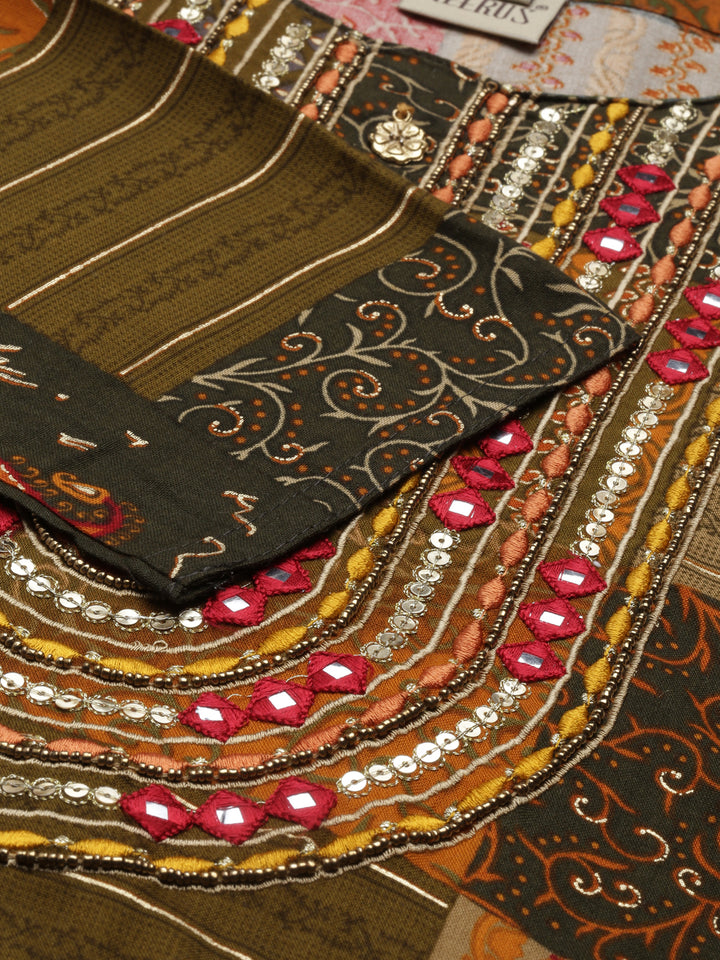 Neerus Printed Color Rayon Fabric Kurta