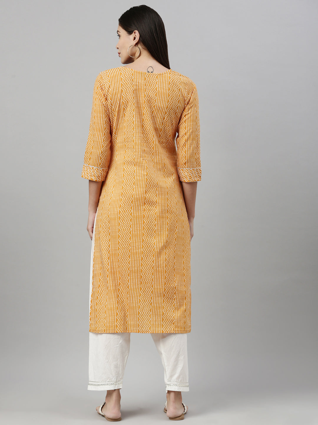 Neeru'S MUSTARD Color COTTON Fabric Kurta